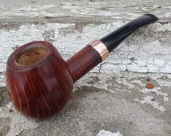 Chinny Billiard with Copper Shank Ring and Ebonite Stem