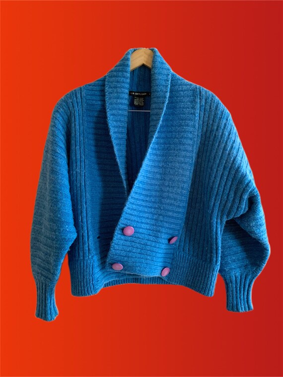 Vintage 1980s Oversized Rib-Knit Cocoon Sweater