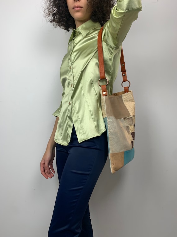 Italian Patchwork Leather Tote