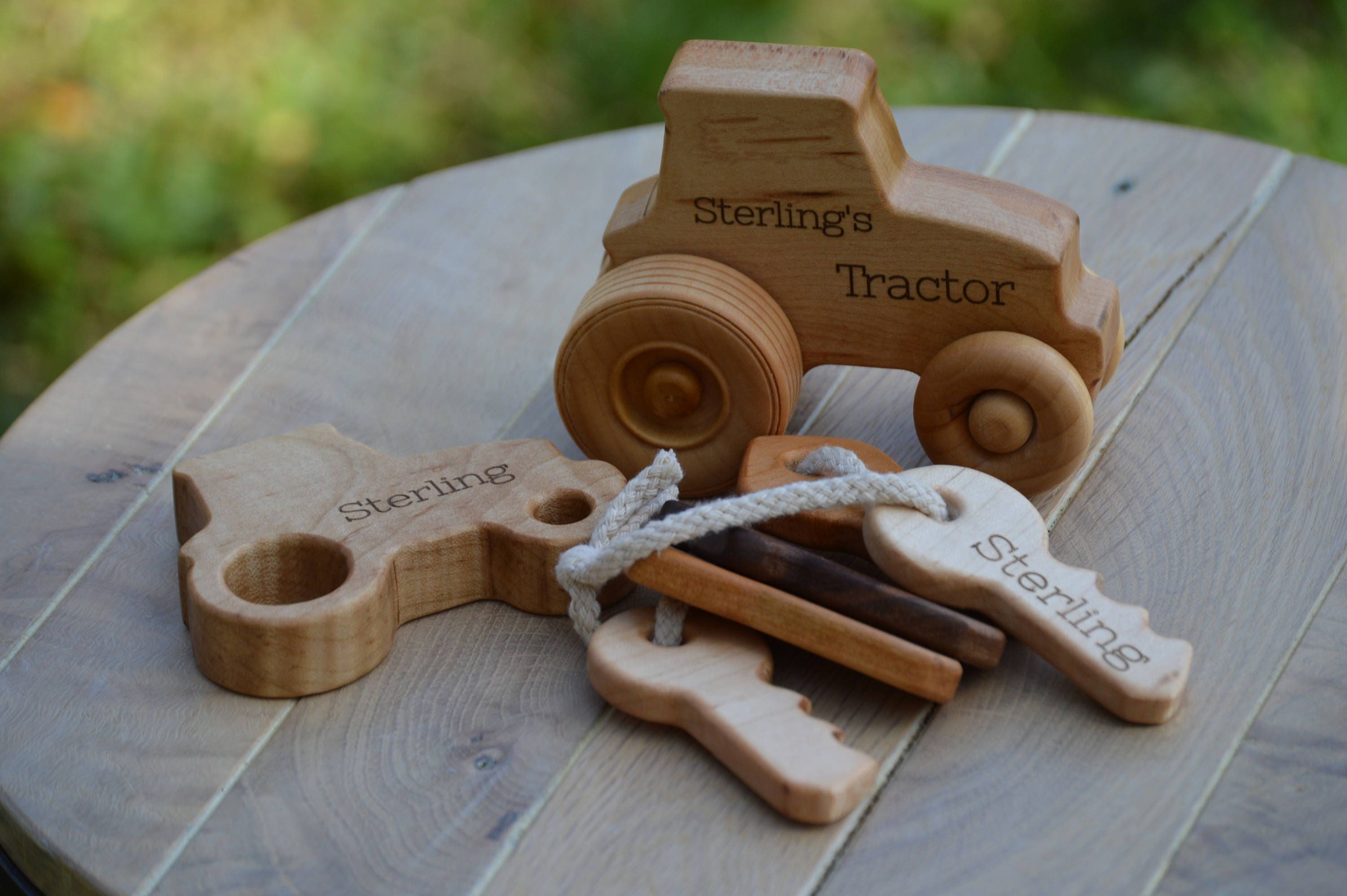 Personalized Wooden Toy Keys organic and natural Etsy