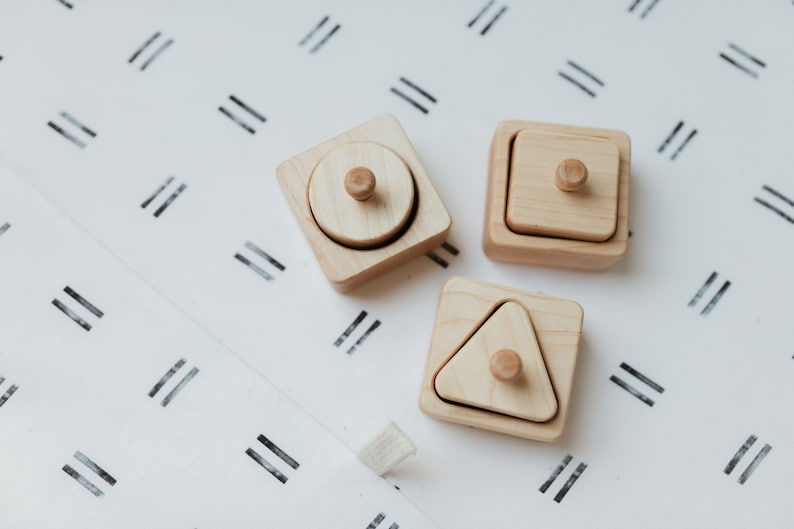 Montessori pincer grasp toy Handmade puzzle toy in hard Etsy