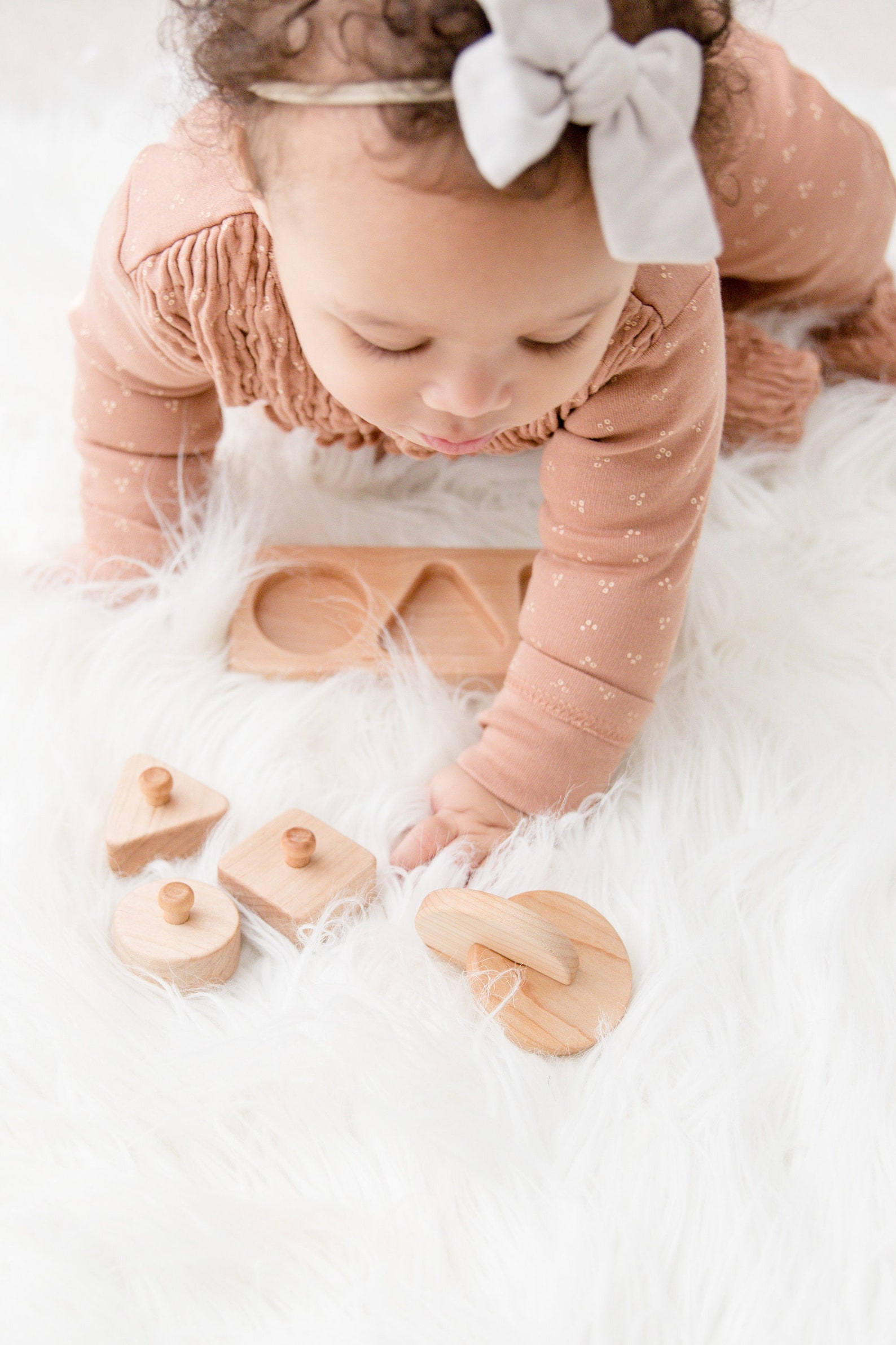 Montessori pincer grasp toy Handmade puzzle toy in hard Etsy