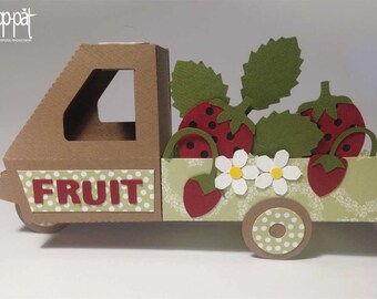 Coche de frutas de monos