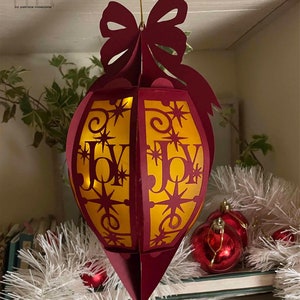 Joy Lantern - Christmas lantern - Christmas decoration - Silhouette file