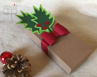 Holly box - Regalo de Navidad - svg