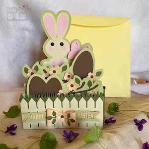 Conejo de Pascua - 3D SVG - Pascua - Archivo silhouette - Archivo Cricut