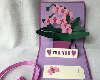 pop-up orchideeën - svg- silhouet bestand -cricut bestand