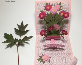 Pop up peonies - mother's day - silhouette files - cricut files