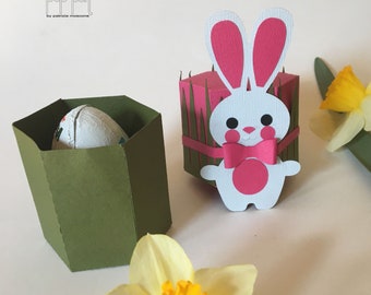 Rabbit box - easter - paper box - paper rabbit