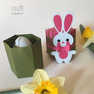 Rabbit box - easter - paper box - paper rabbit