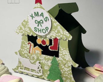 Tienda de Navidad - Regalo de Navidad - 3D SVG