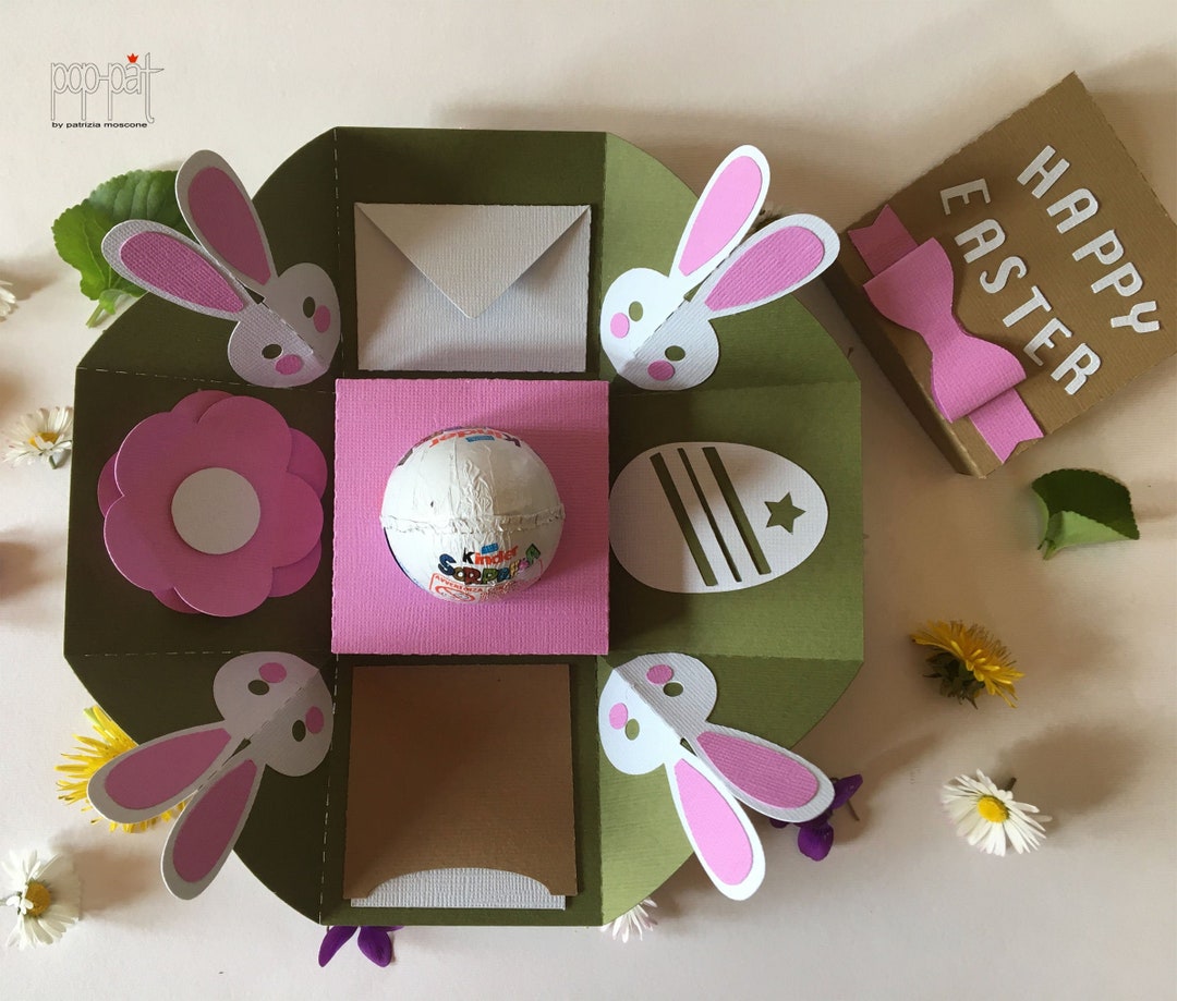 Rabbit Explosion Box Easter Svg Silhouette Cameo Cricut Etsy