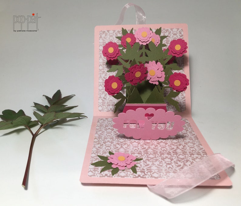 Download Pop up peonies mother's day silhouette cameo files | Etsy