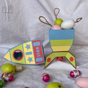 Rocket box - Easter gift - 3D SVG