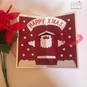 Santa Claus pop-up - Kerstkaart