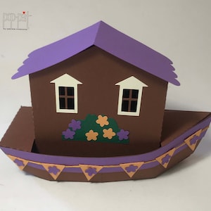 Casa flotante - 3D SVG - archivo de silueta - archivo cricut