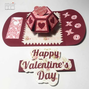 Pop-up de amor - Día de San Valentín - 3D SVG - pop-up