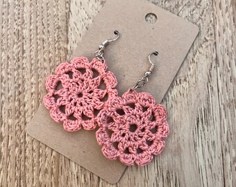 Crochet boho lace earrings