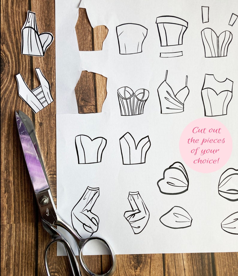 Printable Bridal Shower Game Design A Wedding Dress Game - Etsy