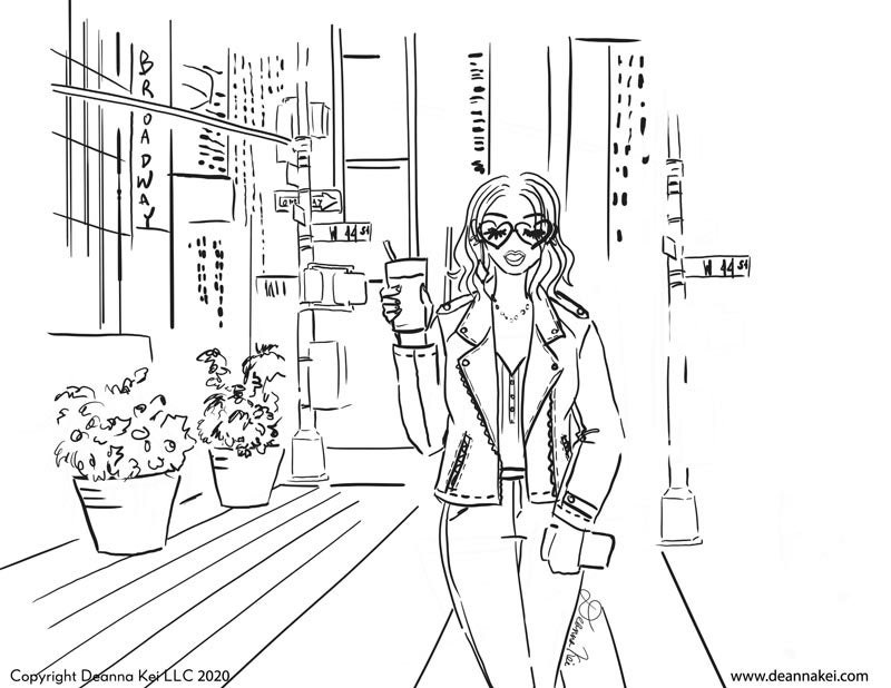 Printable Fashion Coloring Page Coloring PDF Womens Fashion | Etsy