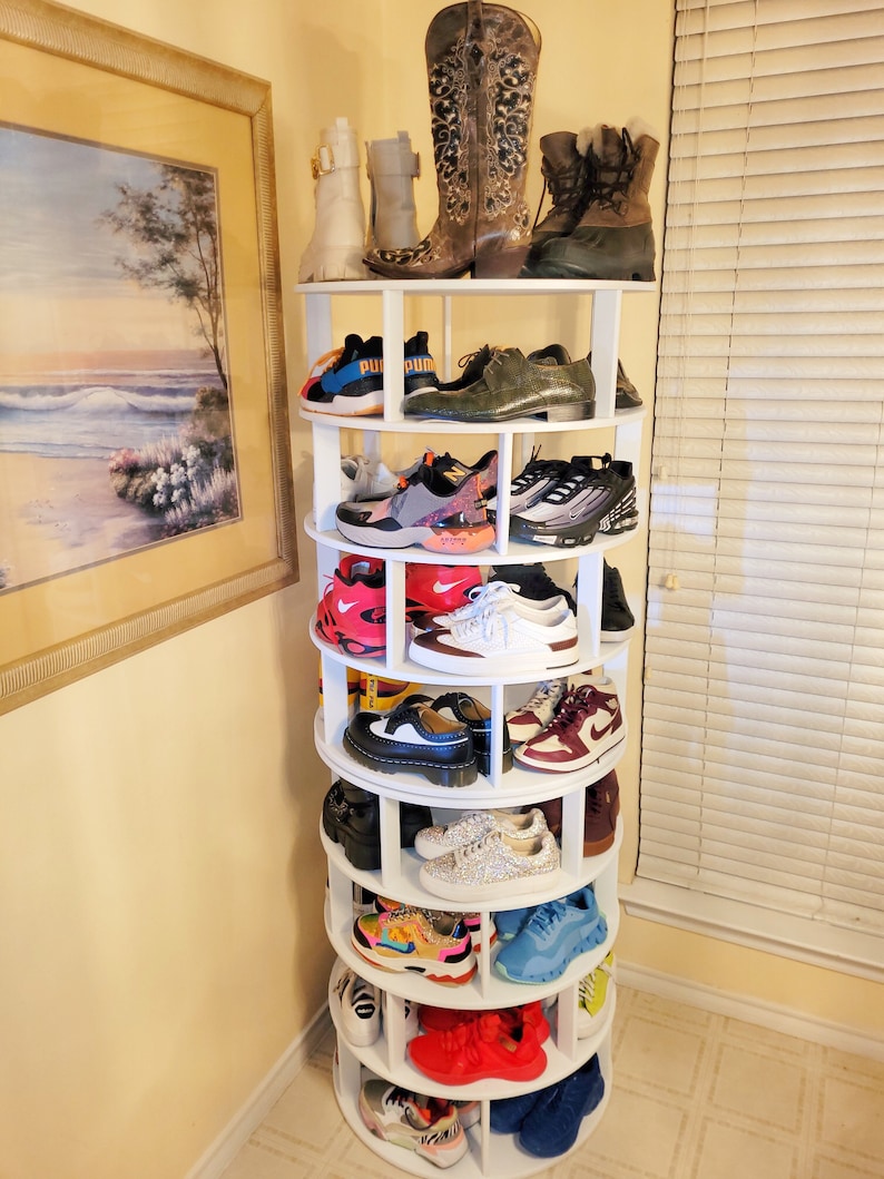Large Spinning Shoe Rack 26 Inch Etsy