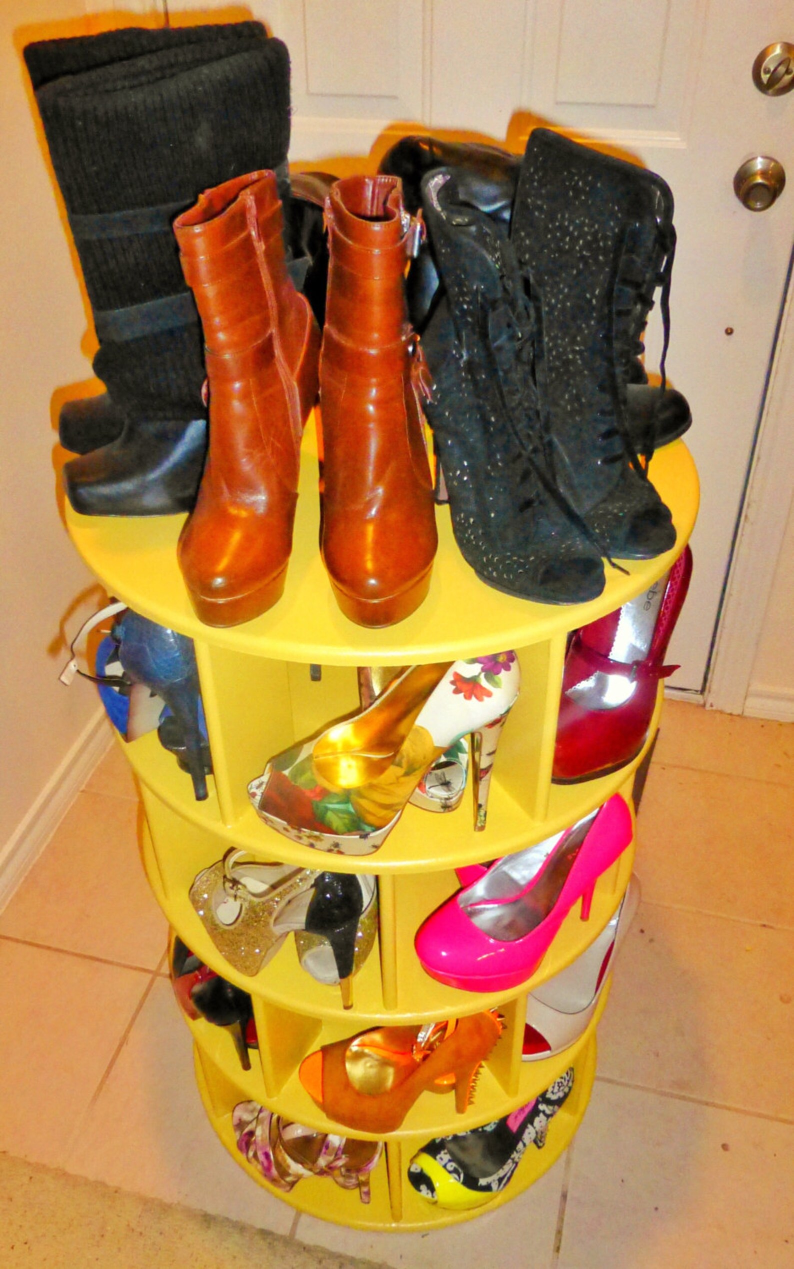 Spinning Shoe Rack Etsy
