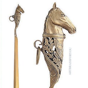 Shoehorn "horse", 40 cm, brass.