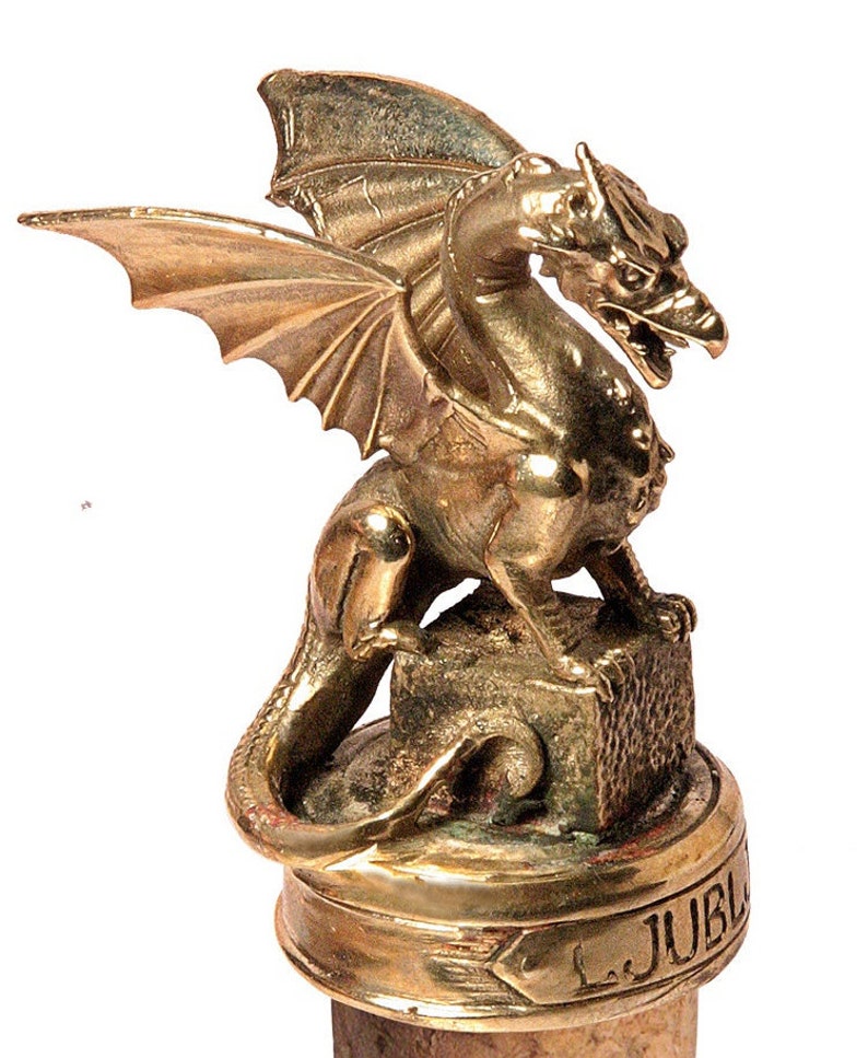 Decorative stopper for the bottle dragon. Brass Etsy