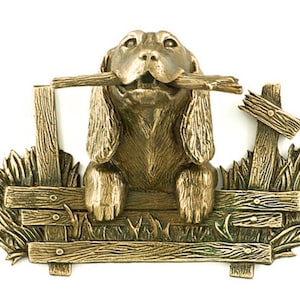 Holder &quot;dog&quot;, brass, 80x150 mm.