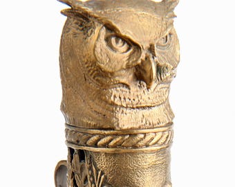 Shoehorn &quot;owl&quot; 40 cm. Brass.
