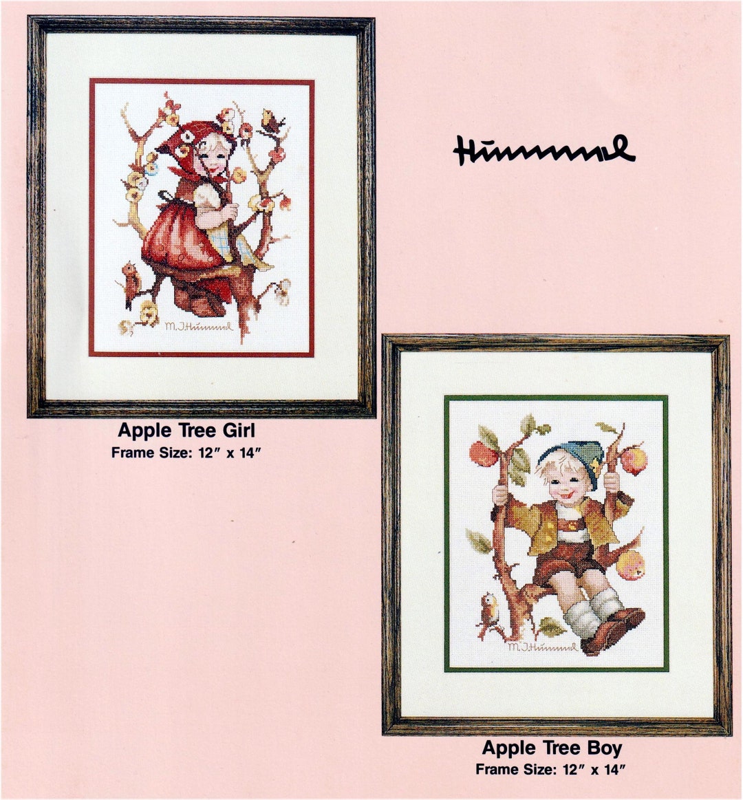 The Apple Tree Vintage Counted Cross Stitch Picture Instant Download