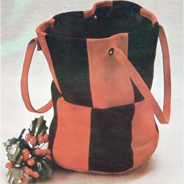 Vintage 70s Groovy Mod Suede Bag & Belts Leatherwork Patterns Instant Download PDF ONLY