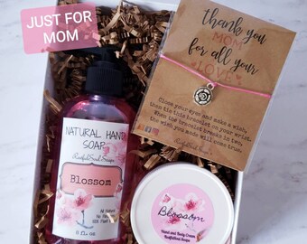 Spa Box for Mom, Pamper Box, Cherry Blossom, Gift for Mom, Gift Box for Mother, Floral Gifts for Her, Mom Gifts, Thank You, Mother's Day Box