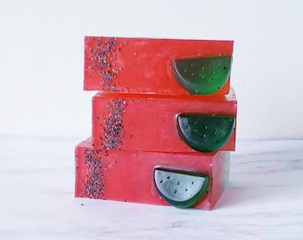 Watermelon Bar Soap, Watermelon Body Bar, Bar Soap, Summer Soap, Watermelon Soap, Natural Bar Soap, Watermelon Apricot, Natural Bar Soap