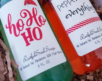 Christmas Hand Soap Gift Set, Liquid Hand Soap, Christmas Hand Soap, Soap Gift, Soap Gift Box, Gift Set, Gift for Her, Natural Hand Soap