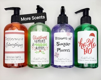 Christmas Hand Soap, Natural Foaming Soap, Holiday Hand Soaps, Christmas Soap, Foaming Hand Soap, Liquid Hand Soap, Natural Hand Soap