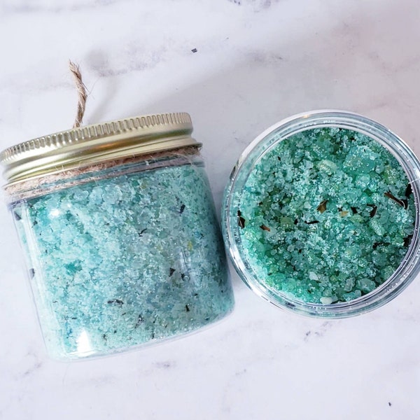 Mint Detox Bath Salts, Mint Foot Soak, Stress Relief Products, Mint Bath Salt Natural, Sinus and Headache Relief, Sore Muscle Relief, Bath