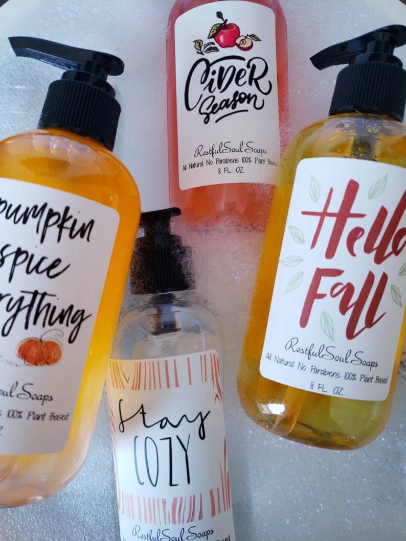 Hand Soap, Fall Hand Soap, Liquid Hand Soap, Pumpkin Spice, Apple Cider, Soap for Hands, Natural Hand Soap, Foaming Hand Soap, Soap Gifts image 9