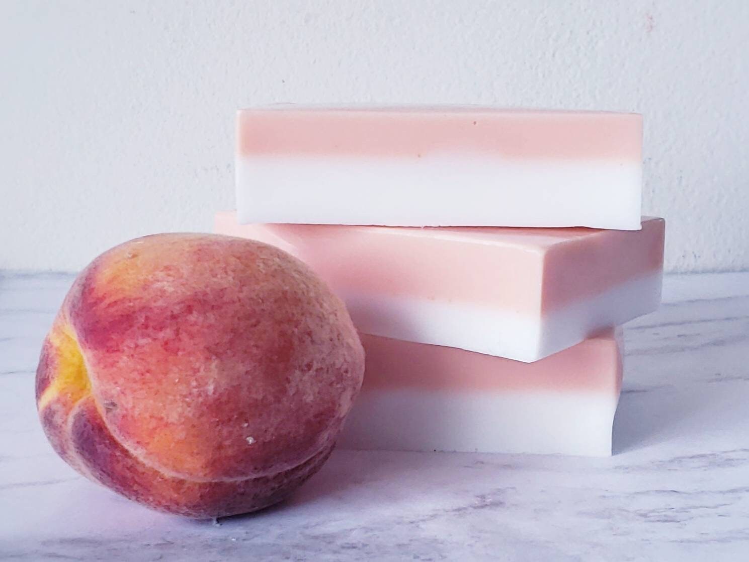 Peach Bar Soap Gift for Her Natural Soap Peach Body Wash Etsy