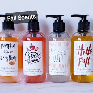 Hand Soap, Fall Hand Soap, Liquid Hand Soap, Pumpkin Spice, Apple Cider, Soap for Hands, Natural Hand Soap, Foaming Hand Soap, Soap Gifts image 1