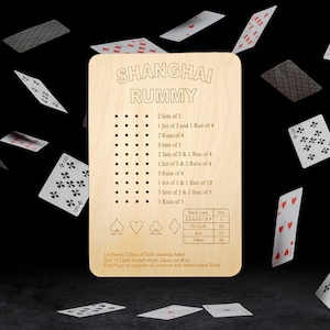 Shanghai Rummy Wood Gameboard.