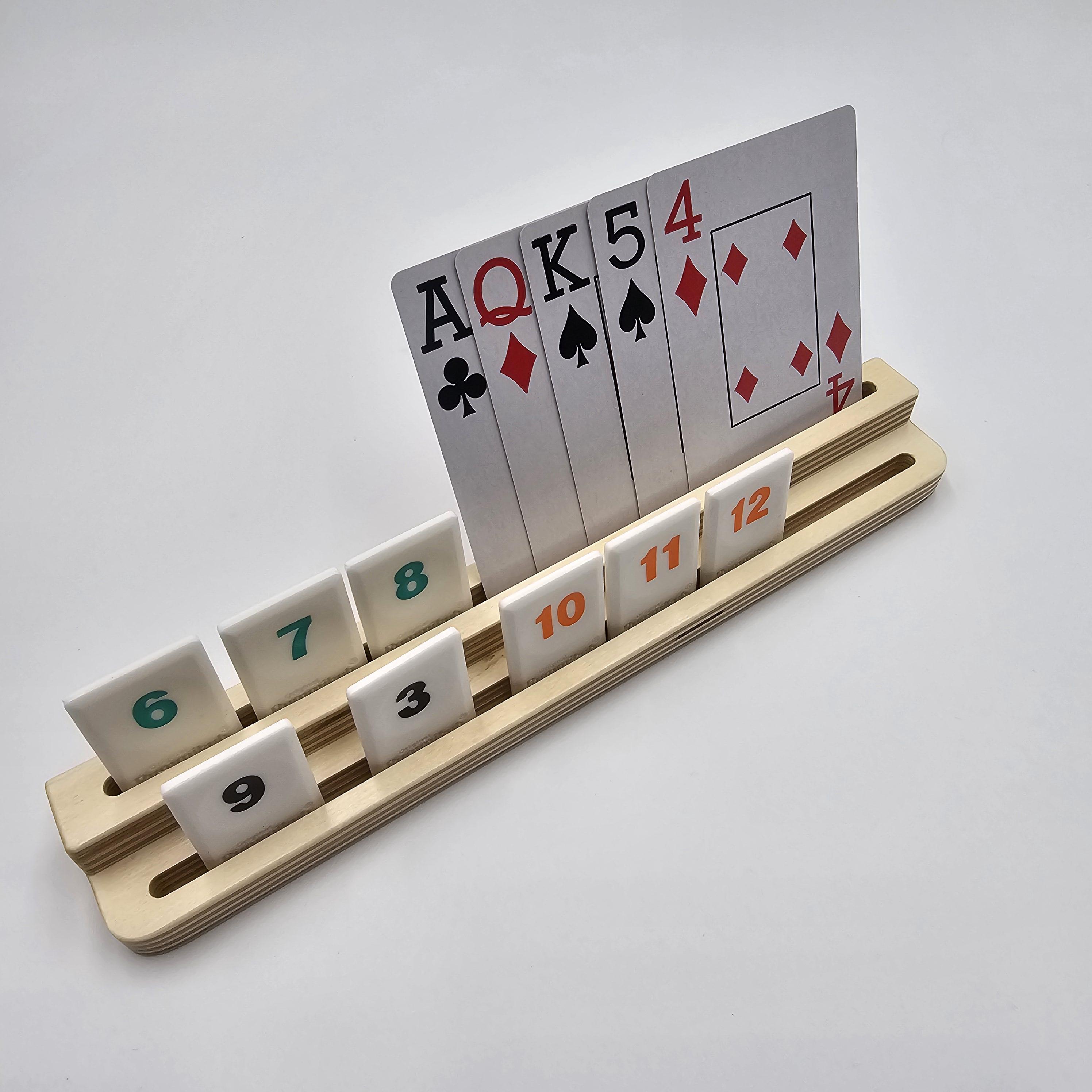 Set of 2 Baltic Birch Playing Card Holder, Tabletop Gaming Accessory - Etsy
