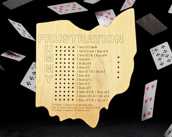 Ohio Frustration Rummy Gameboard.