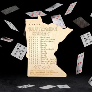 Minnesota Frustration Rummy Gameboard.