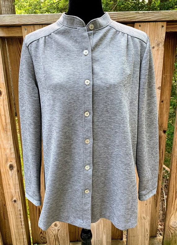 1970s Women's Long Sleeve Gray Pant Suit