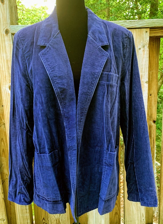 1970s Men's Extra Editions Blue Corduroy Jacket