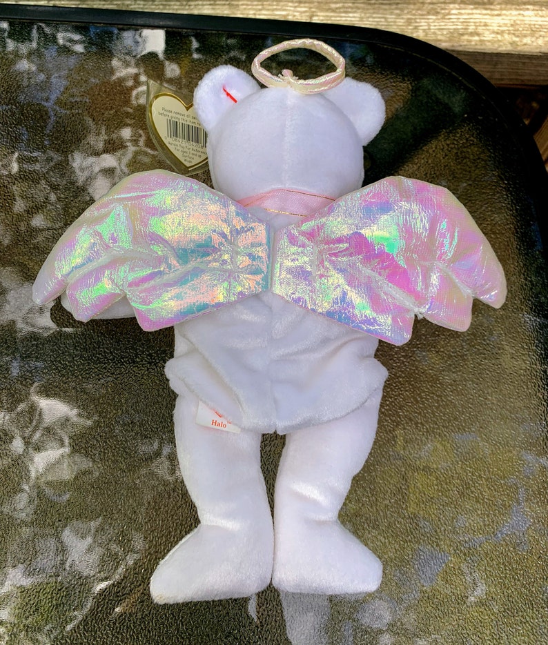 1998 TY Beanie Baby Halo the Angel Bear | Etsy