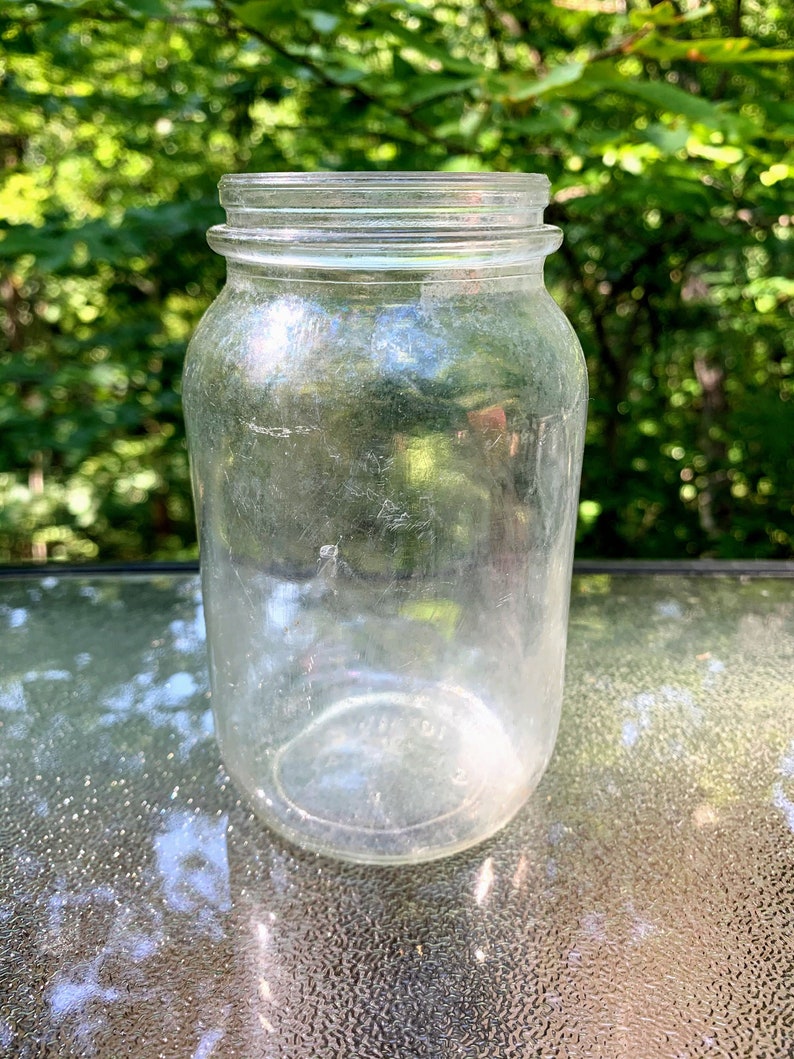 Vintage 1940s Anchor Hocking Glass Canning Jar Etsy