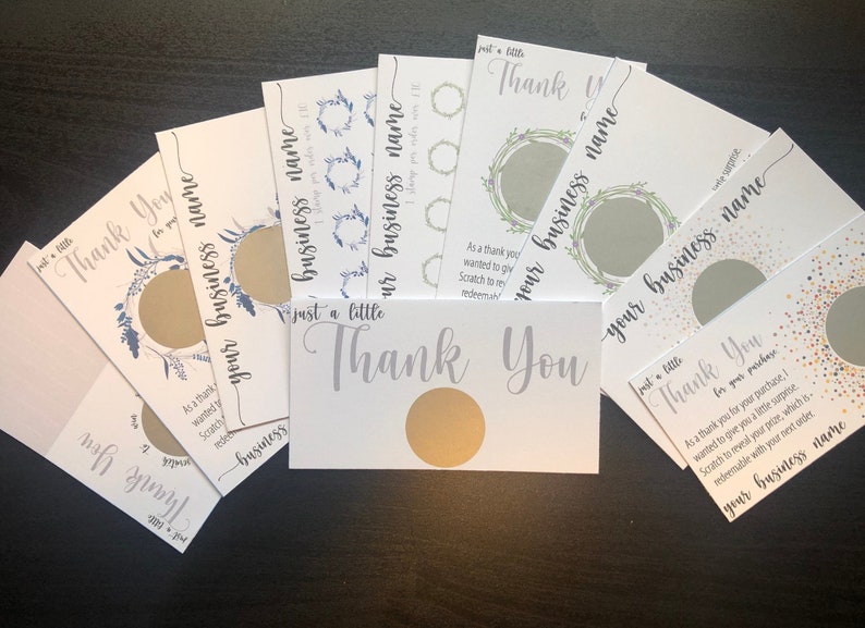 Business Scratch Cards Etsy UK