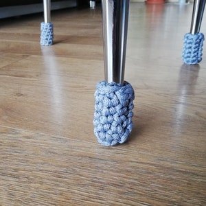 Gehäkelte Stuhlbeinsocken / Bodenschoner / Bodenschoner / Stuhlauflage / 4er Set / Tischbeinsocken / Stuhlsocken
